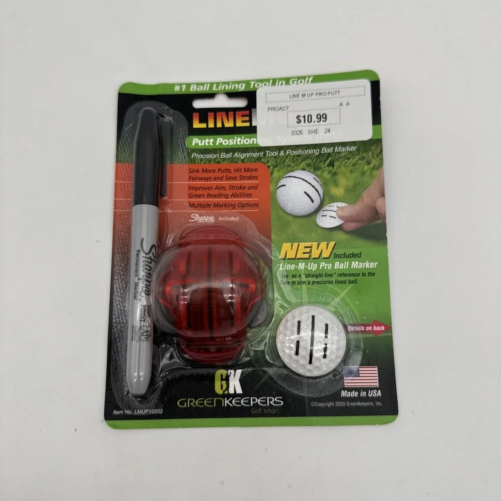 Greenkeepers Line M Up Pro Putt Positioning 1 Count Ball Lining Tool Golf